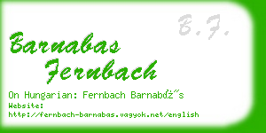 barnabas fernbach business card